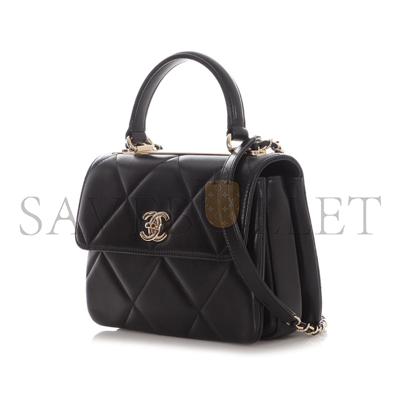 Ch**el master quilted lambskin small trendy cc flap bag (25*17*7.5cm)